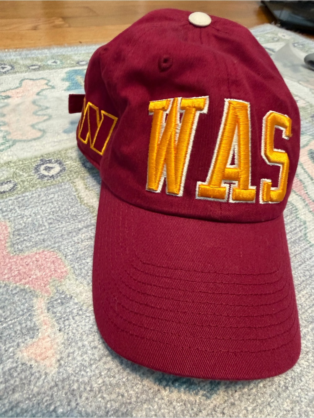Commanders Hat with Yellow/Gold 'WAS' Embroidery